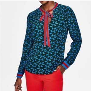 Boden leaf print top size 8